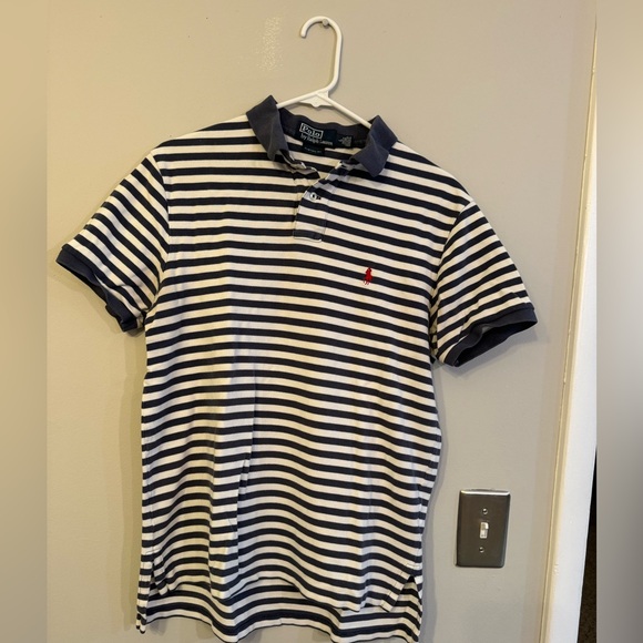 Polo Ralph Lauren Striped Collared Shirt  Men's Size L Custom Fit - Picture 2 of 6
